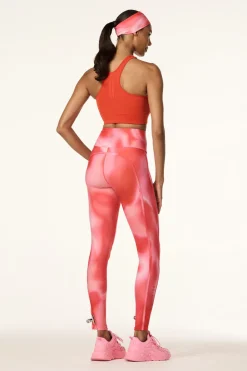 Fitness dames tight lang rood