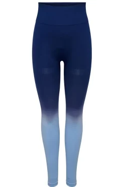 Fitness dames tight lang blauw