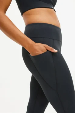 Fitness dames tight lang zwart
