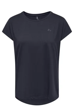 Fitness dames t-shirt km blauw