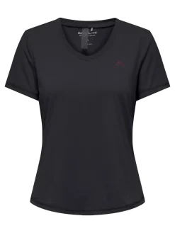Fitness dames t-shirt km blauw