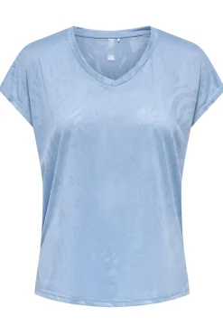 Fitness dames t-shirt km blauw