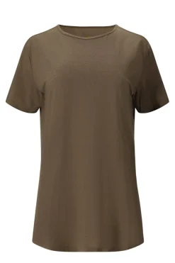 Fitness dames t-shirt km bruin