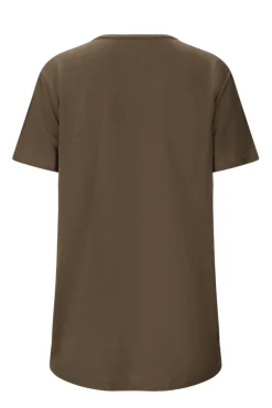 Fitness dames t-shirt km bruin