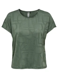 Fitness dames t-shirt km groen