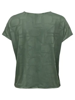 Fitness dames t-shirt km groen