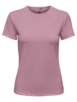 Fitness dames t-shirt km paars