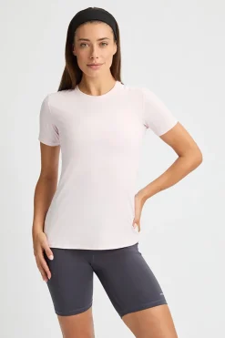 Fitness dames t-shirt km rose