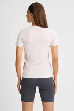 Fitness dames t-shirt km rose