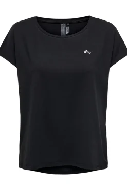 Fitness dames t-shirt km zwart