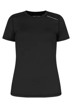 Fitness dames t-shirt km zwart