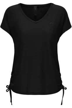 Fitness dames t-shirt km zwart