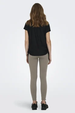 Fitness dames t-shirt km zwart