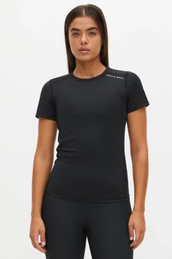 Fitness dames t-shirt km zwart