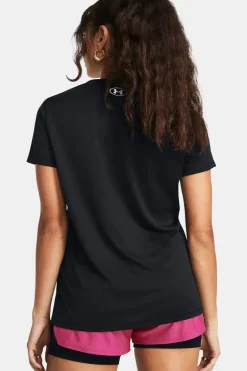 Fitness dames t-shirt km zwart