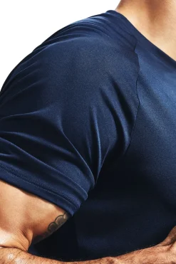 Fitness heren t-shirt km blauw