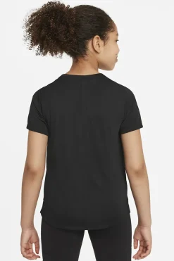 Fitness meisjes t-shirt km zwart