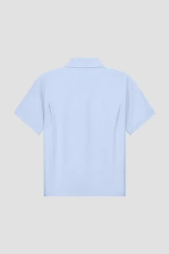 Heren overhemd km casual blauw