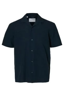 Heren overhemd km casual blauw