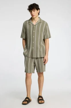 Heren overhemd km casual groen