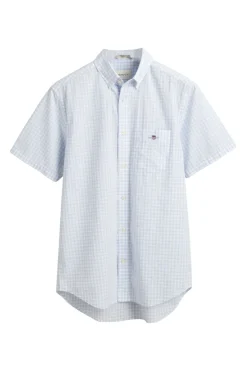 Heren overhemd km casual blauw
