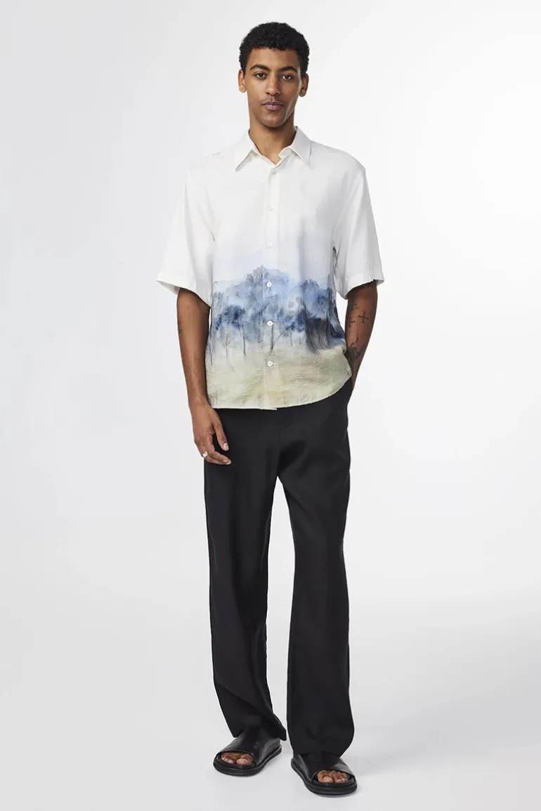 Heren overhemd km casual wit
