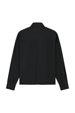Heren overhemd lm casual zwart
