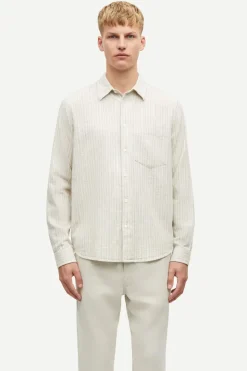 Heren overhemd lm casual bruin