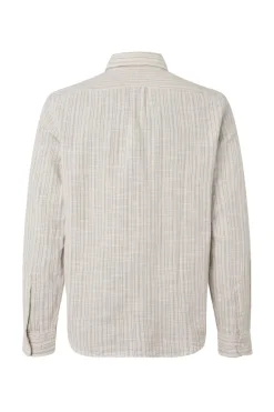 Heren overhemd lm casual bruin