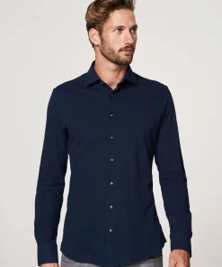 Heren overhemd lm casual blauw