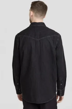 Heren overhemd lm casual blauw