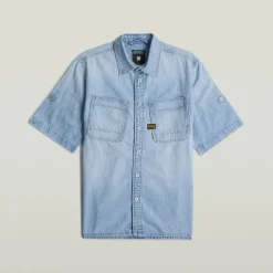 Heren overhemd lm casual blauw