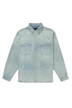 Heren overhemd lm casual blauw
