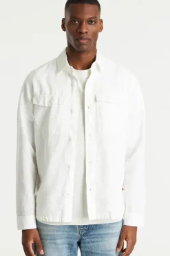 Heren overhemd lm casual wit