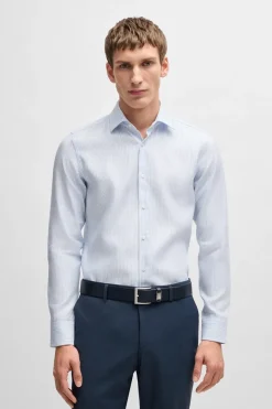 Heren overhemd lm casual blauw