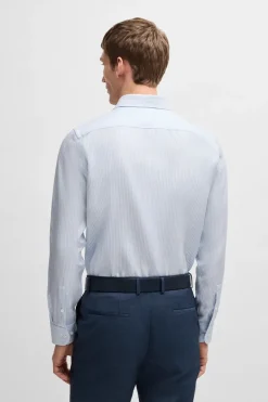 Heren overhemd lm casual blauw