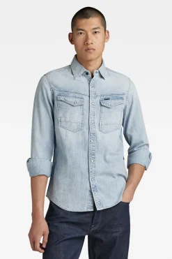 Heren overhemd lm casual blauw