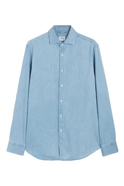 Heren overhemd lm casual blauw