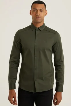 Heren overhemd lm casual groen
