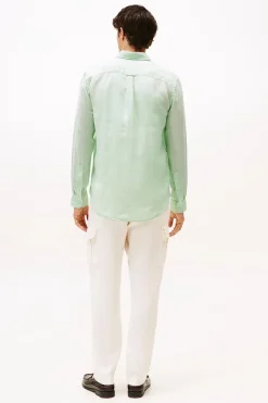 Heren overhemd lm casual groen