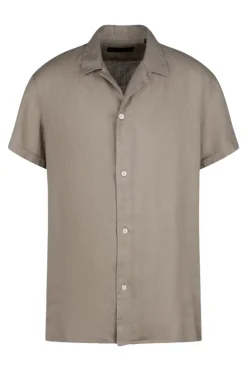 Heren overhemd lm casual bruin
