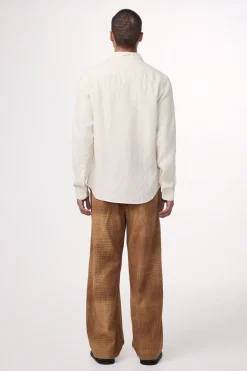 Heren overhemd lm casual ecru