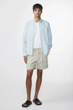 Heren overhemd lm casual blauw