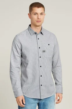 Heren overhemd lm casual blauw