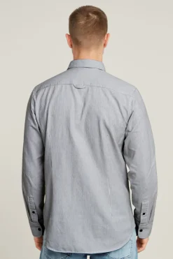 Heren overhemd lm casual blauw
