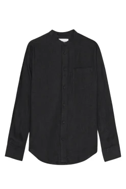 Heren overhemd lm casual zwart