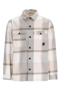 Heren overhemd lm casual bruin