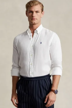 Heren overhemd lm casual wit