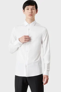 Heren overhemd lm casual wit