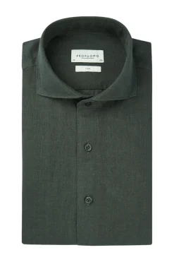 Heren overhemd lm casual groen